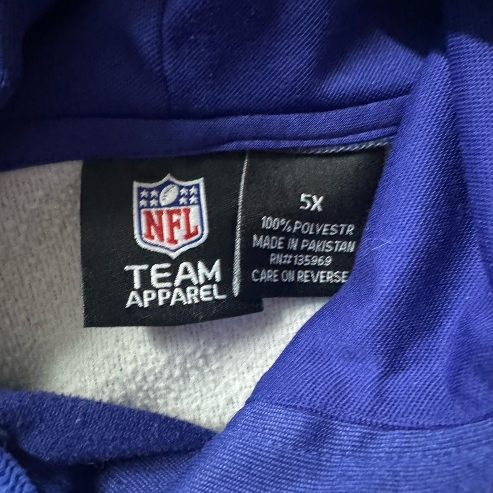 NFL New York Giants Gray and Blue Hoodie - Picture 3 of 3